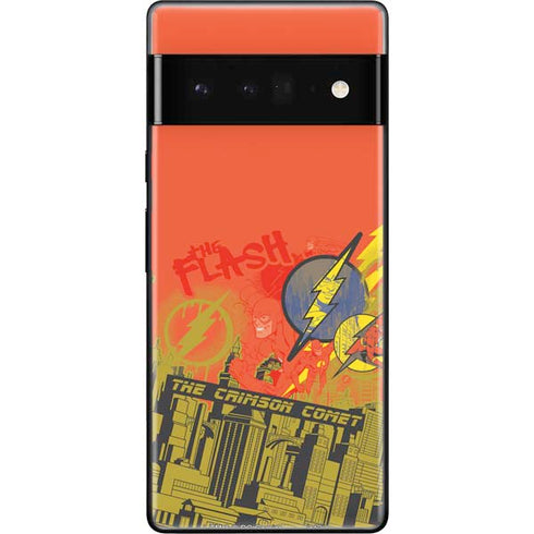 DC Comics The Flash City Collage Art Google Pixel 6 Pro Skin